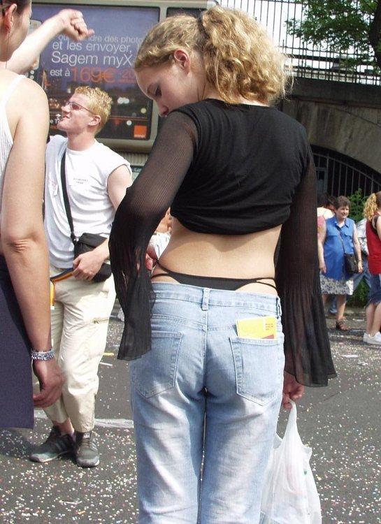 Hot Teen Showing Her Thong