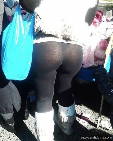 See Through Leggings Girl Creepshot