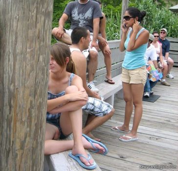 Pussy Lips Teen In Shorts