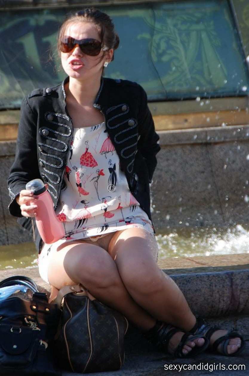 No Panties Upskirt Slut