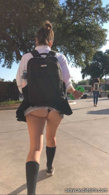 Upskirting College Teen