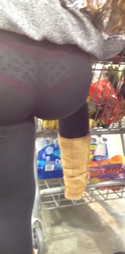 Visible Thong See Through Leggings – Sexy Candid Girls