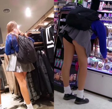 Upskirting Young Schoolgirl