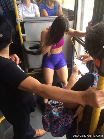 Purple Spandex Shorts Hot Girl Creepshots