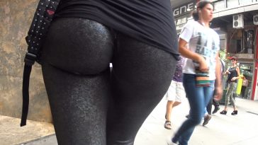 Shinny Leggings Latina Candid Ass