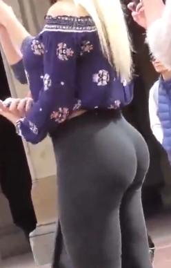 248px x 388px - Big Ass Blonde In Tight Leggings Creepshot Video â€“ Sexy Candid Girls