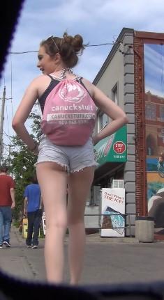 Young JB In Jean Shorts Candid Video