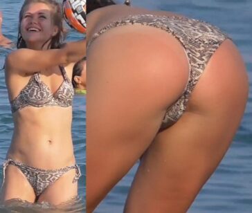 Sexy Young Teen In Bikini Beach Voyeur Video