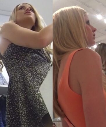 Two Blondes Shopping Upskirt