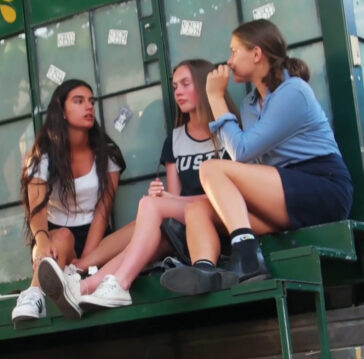 Three Young Candid Teens