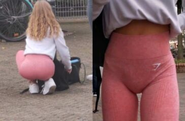 Young Teen Candid Leggings