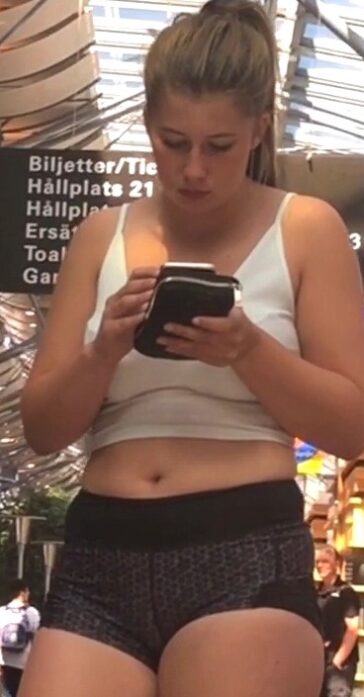 Thick Teen In Spandex Shorts