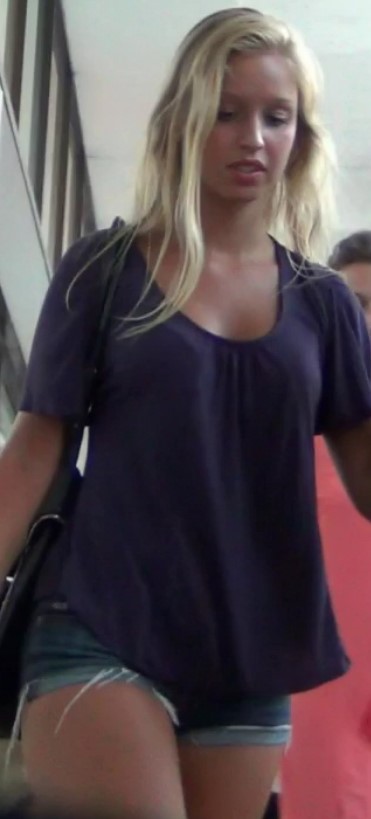 Candid Ass In Shorts Hot Blonde