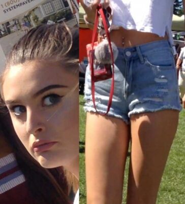 Skinny Body Candid Teen In Shorts Busted