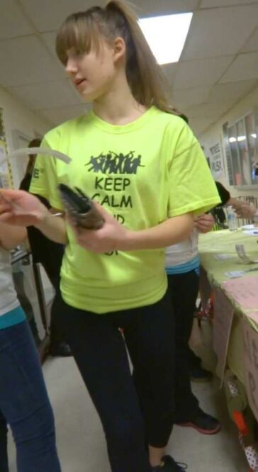 Young Student Candid Leggings