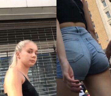 Candid Teen In Shorts Busted
