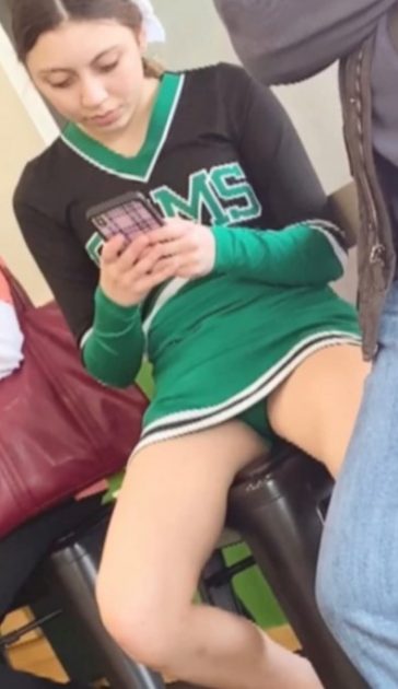 High School Cheerleader Candid Upskirt