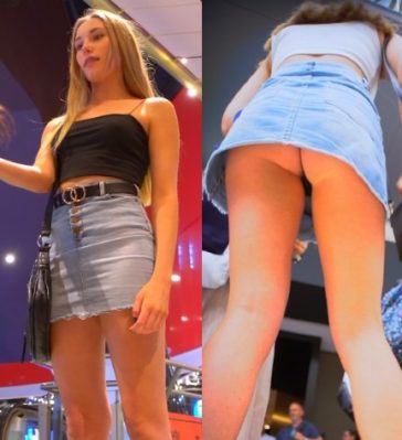 Upskirting Three Young Teens