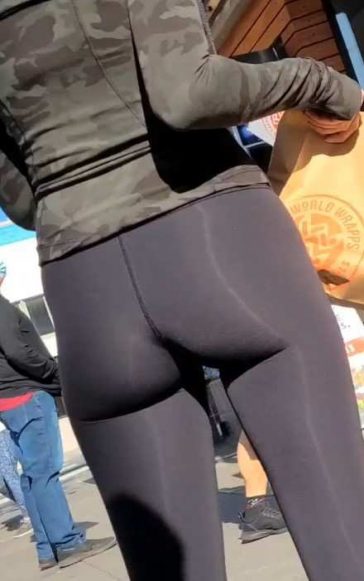 Shiny Leggings Hot Ass Girl