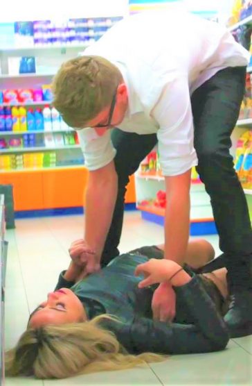 Totally Wasted Girl In Short Skirt Showing Ass Cheeks