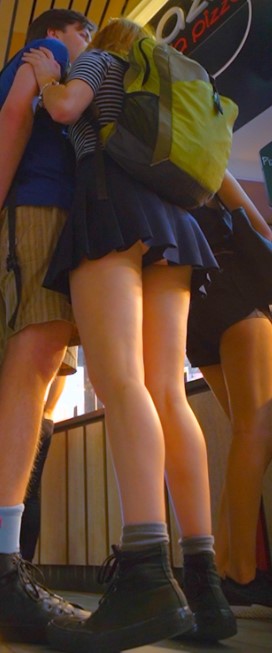 Upskirting College Teens