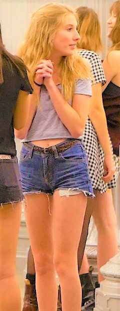 Young Blonde Teen In Shorts Posing