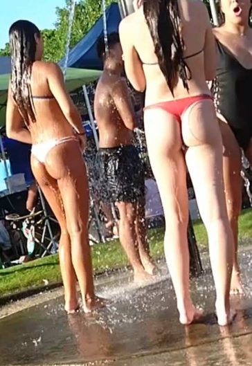 A Lot Of Candid Teens In Thong