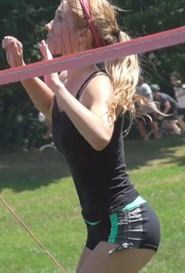 Young Voleyball Player Candid Ass
