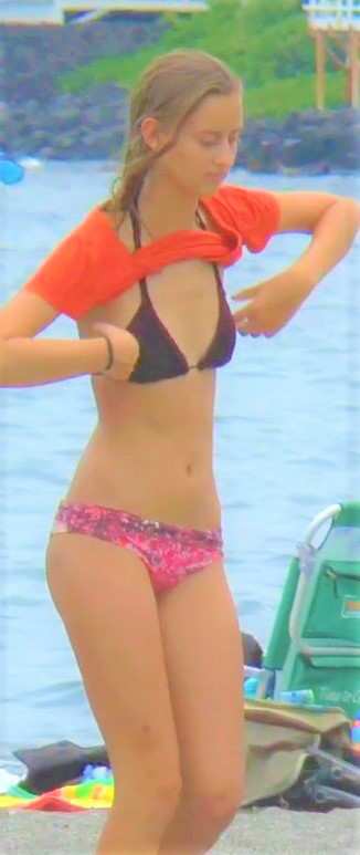Skinny Teen Candid Ass Beach Voyeur