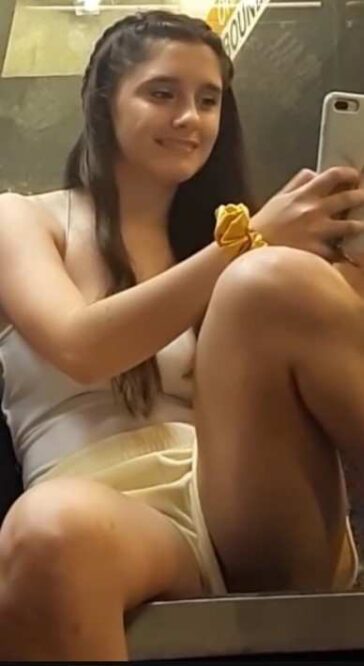 Candid Teen Taking Selfshoots