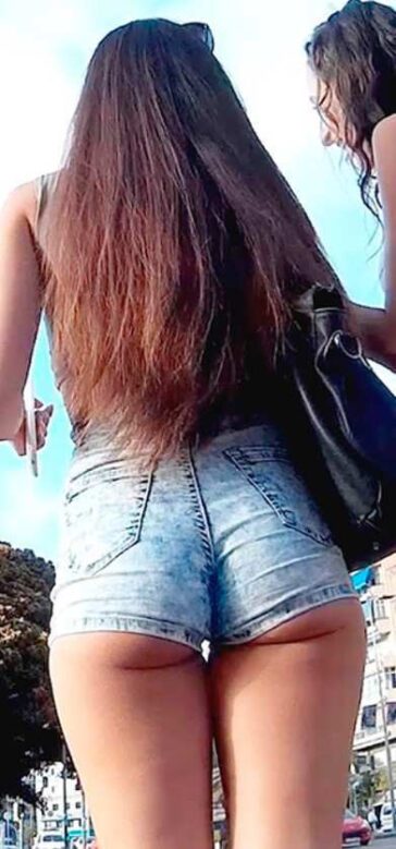 Spanish Cheeky Teen In Shorts