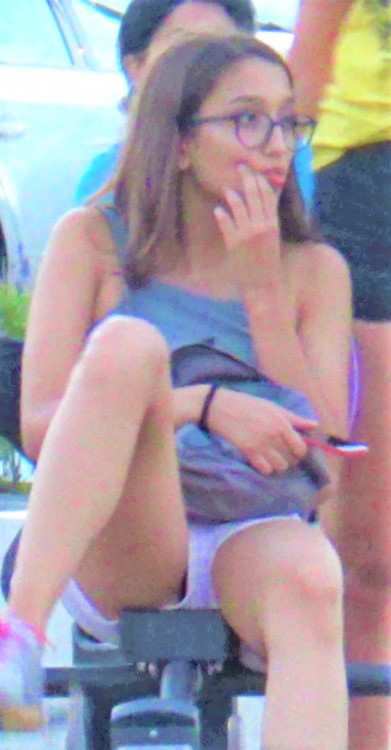 Cute Teen In Shorts Street Voyeur
