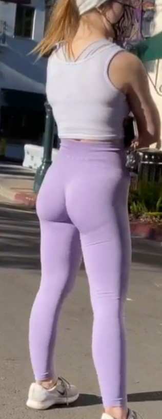 Fit Girl Purple Leggings Candid Ass
