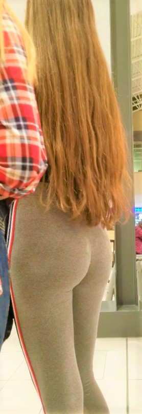 Young Teen With Slim Body and Tight Leggings