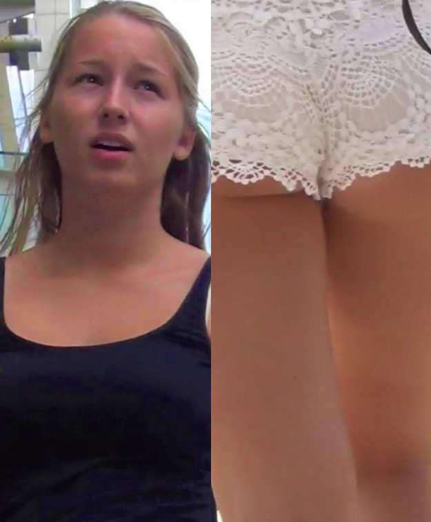 Cute Teen Ass In Lace Shorts