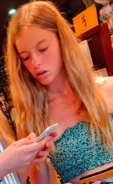 Innocent Looking Teen In Shorts Bending Over