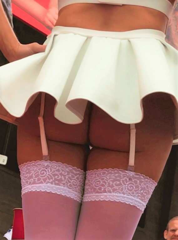 Promo Girl Short Skirt Upskirt