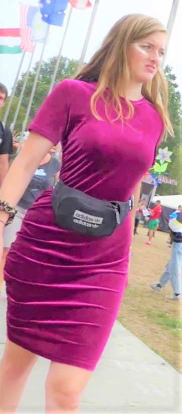 Jiggly Ass Blonde In Tight Dress