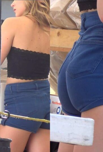 Sweet Teen In Blue Shorts