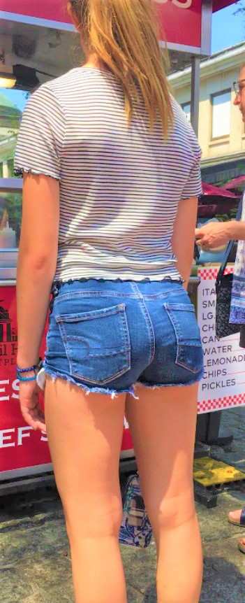 Candid Ass in short tight shorts 10