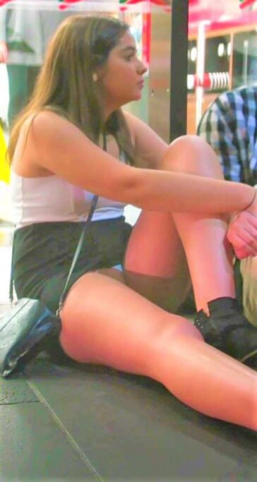 Sexy Club Girl Upskirt Herself