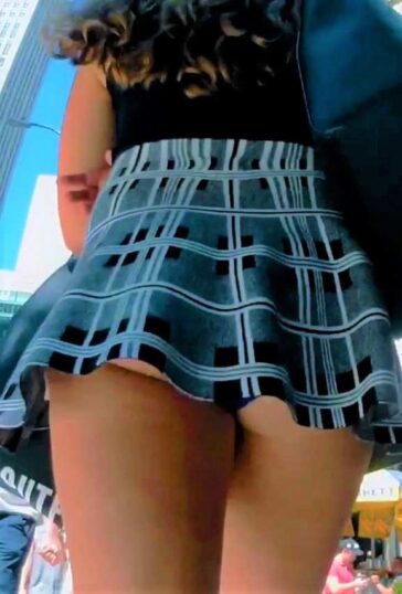 Blue Panties Candid Girl In Short Skirt
