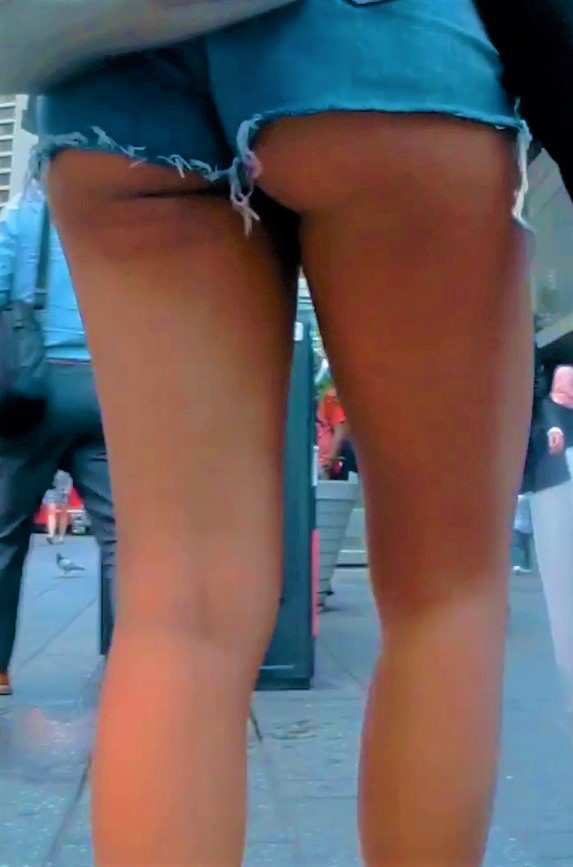 Cheeky Teen With BF Candid Ass