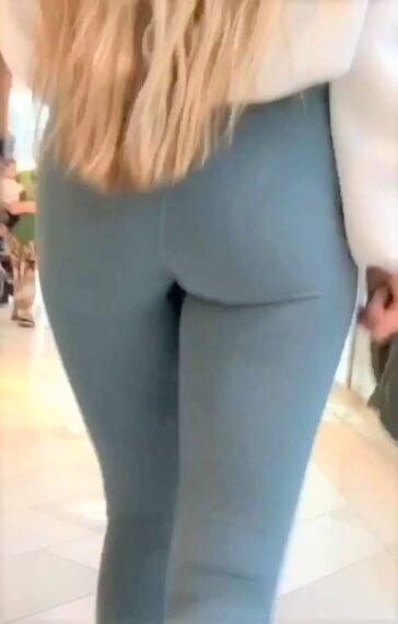Hot Blonde Daughter In Leggings