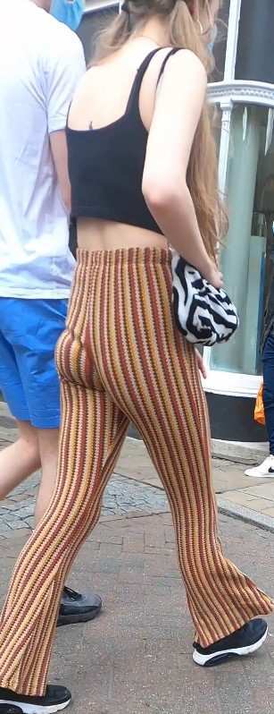 Skinny Teen VPL In See Thru Pants