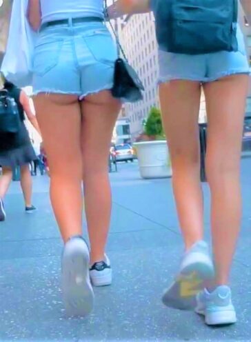 Two Cheeky Teens In Shorts