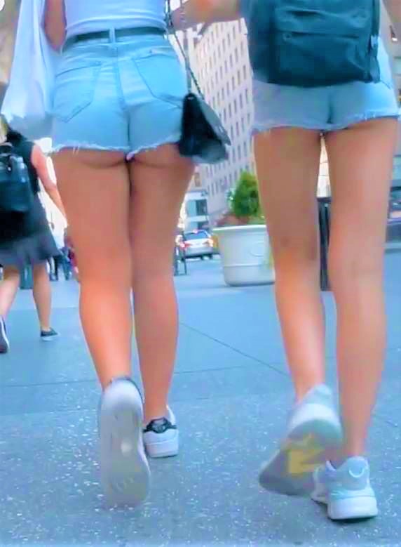 Two Cheeky Teens In Shorts