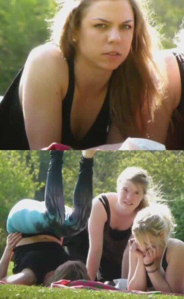 Busted By Three Hot Girls In Leggings