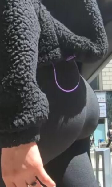 Hot Blonde Candid Ass In Tight Leggings