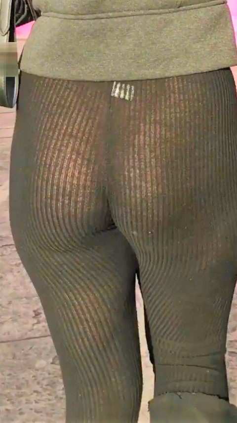 See Thru Leggings Jiggling Ass